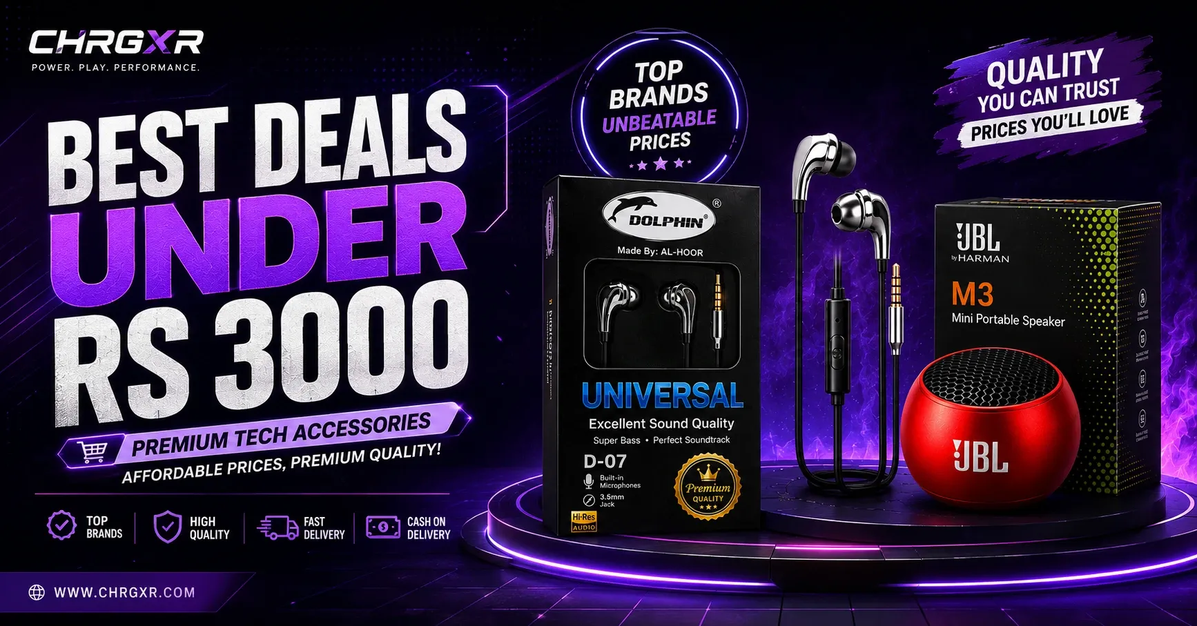 Best Deals Under Rs. 3000 in Pakistan – Premium Tech Accessories at CHRGXR