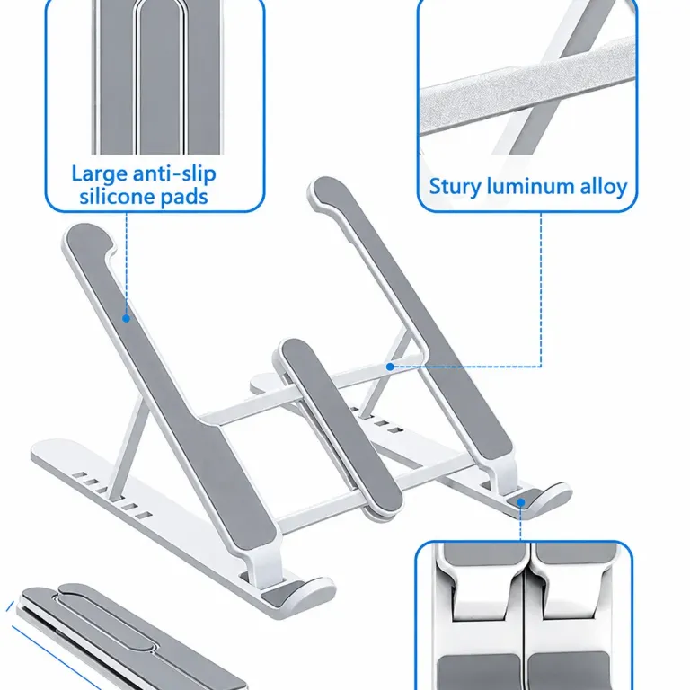 Foldable Laptop Stand Adjustable Portable ABS Plastic