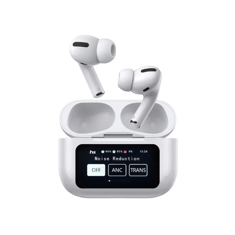 A9 Pro ANC Wireless Earbuds Smart Display Black White